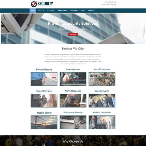 Security Company Website Template Nexus Themes