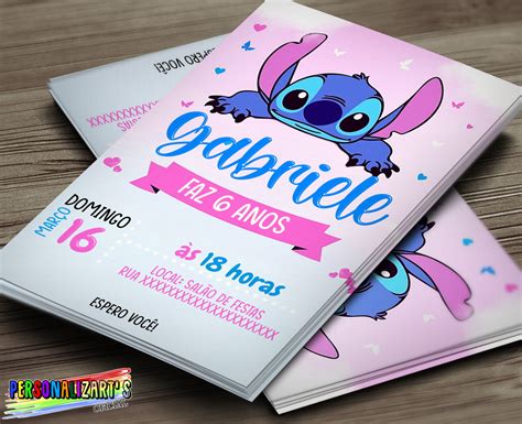 Convite Digital Stitch Lilo E Stitch Elo Produtos Especiais