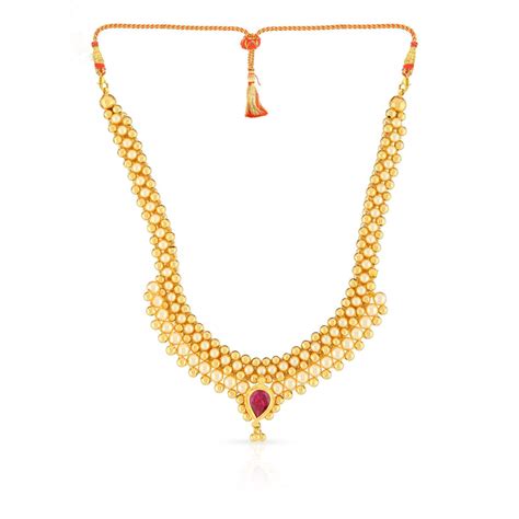 Buy Malabar Gold And Diamondstushi 22k 916 Purity Bis Hallmark Certified Yellow Gold Necklace