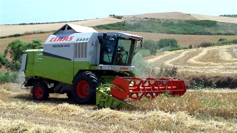 Claas Medion Harvesting The Barley Hd Video Part Youtube