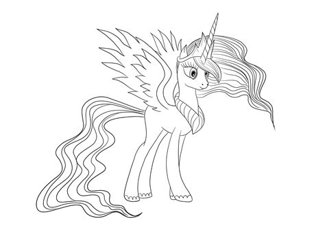 Princess Celestia Gambar Kuda Poni Mewarnai Cara Menggambar Dan Bilarasa
