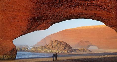 Red Rock Arch At Legzira Beach Near Sidi Ifni Morocco Bing Gallery