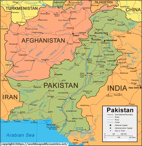 Free Printable Labeled And Blank Map Of Pakistan In Pdf World Map