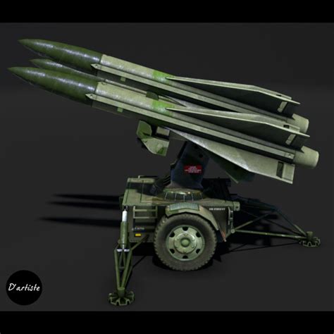 Mim-23 Hawk Launcher 3d Model