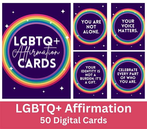 LGBTQ Affirmation Digital Cards Rainbow Pride Empowerment Inclusivity