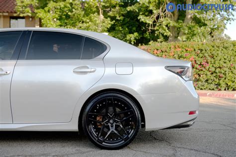 Staggered Lexani Wheels Spike Gloss Black For Lexus Gs