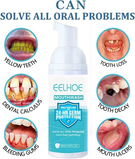 Eelhoe Teeth Whitening Foam Toothpaste Stain Removal Mouthwash Ml