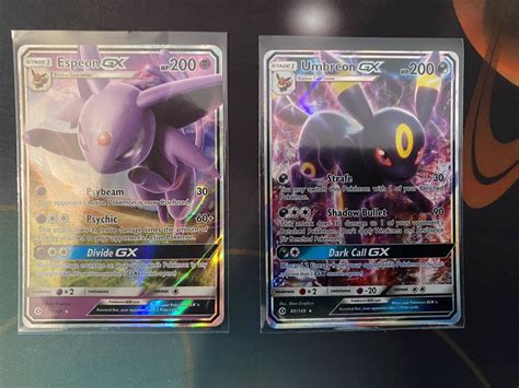 Mavin Umbreon And Espeon Gx Ultra Rare Sun And Moon Base Set Pokemon