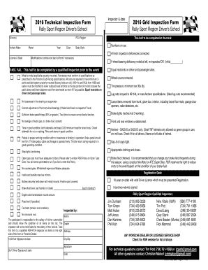 Fillable Online Rsp Pca Technical Inspection Form Rsp Pca Fax