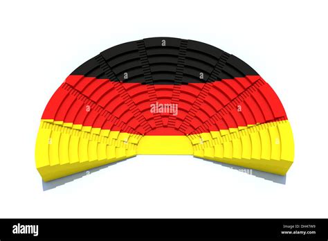 3d Concept German Parliament With Flag Colors Stock Photo Alamy