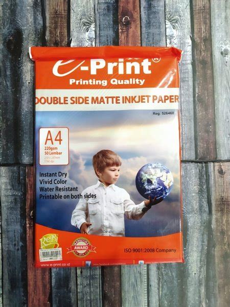 Jual DOUBLE SIDE MATTE INKJET PAPER A4 220gsm E PRINT Di Lapak DIAN