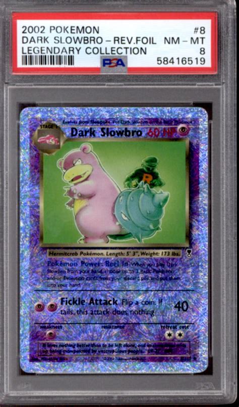 Pokemon Legendary Collection Reverse Holo Foil Dark Slowbro 8 110 PSA 8