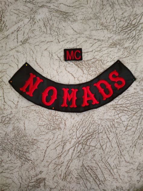 Nomad Biker Patch Custom Embroidered Patches For Jackets And Etsy