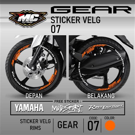 Jual List Velg Yamaha Gear Aksesoris Motor Stiker Lis Velg Yamaha