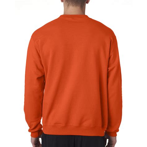 Champion Mens Orange Crewneck Sweatshirt