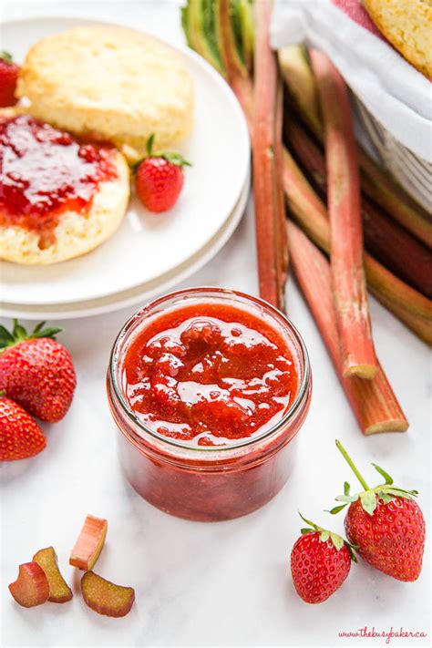 Strawberry Rhubarb Freezer Jam The Busy Baker