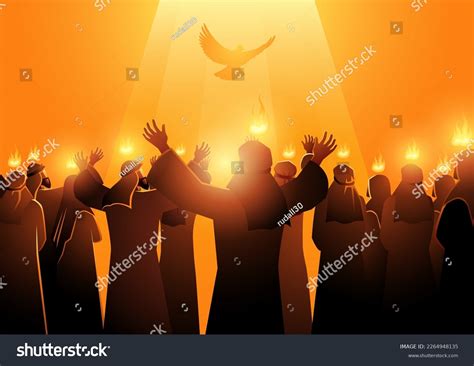 Biblical Vector Illustration Series Pentecost Called Stock Vector Royalty Free 2264948135