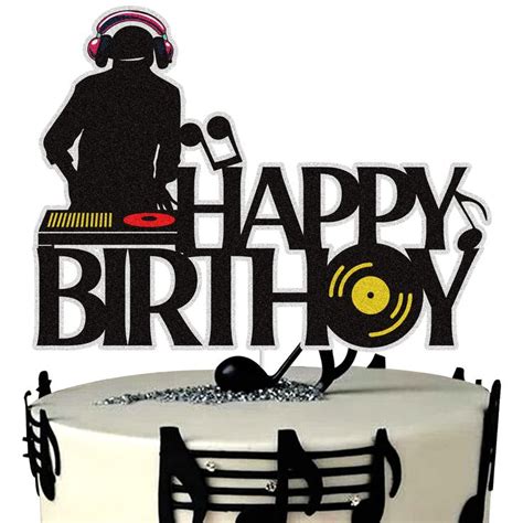 Dj Happy Birthday Cake Topper