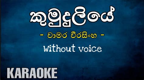 Kumudu Liye Sanda Eliye Karaoke Chamara Weerasinghe Sinha Tunes