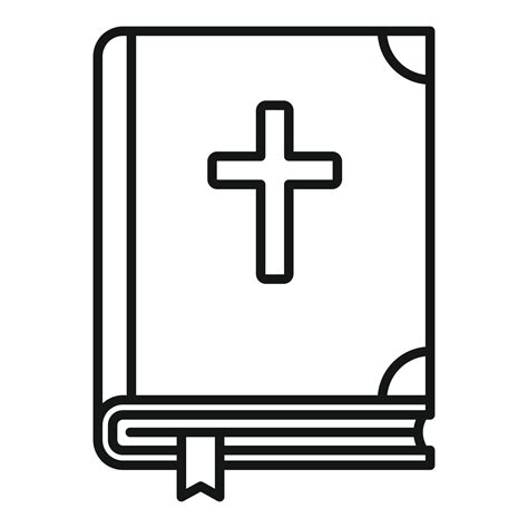 Icono De La Santa Biblia Estilo De Contorno 14580649 Vector En Vecteezy