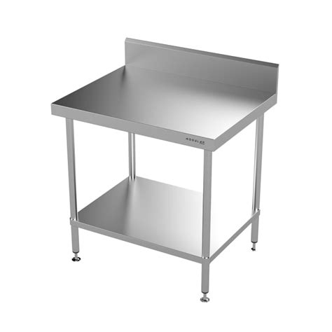 Modular Stainless Mm Wide Work Bench With Splashback And Leg Brace