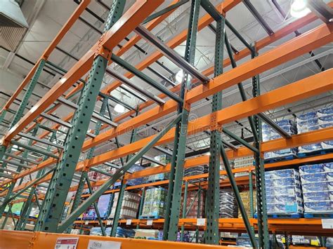 Empty Shelves At A Costco Warehouse Editorial Stock Image Image Of