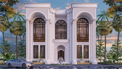 Neo Classic Villa Elevation Behance