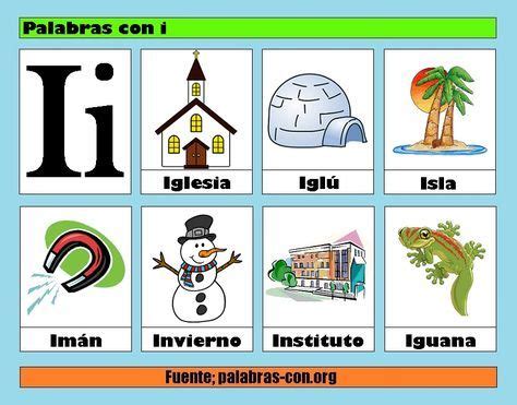 Palabras Con I Palabras Con I Palabras Del Abecedario Ense Anza De
