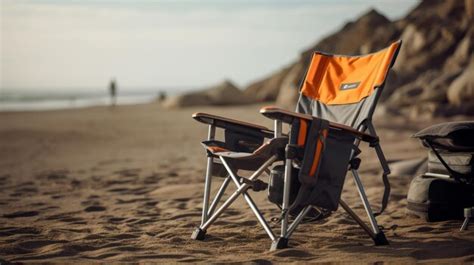 Premium Photo | Camping Chair With Cooler and Backpack