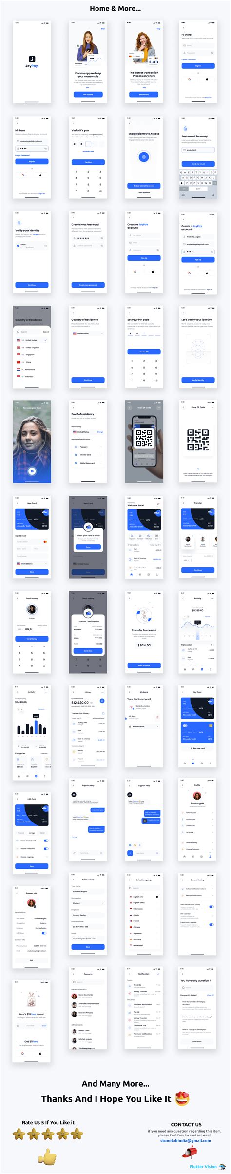 Joypay Android Ios Figma Ui Kit Flutter Code Market