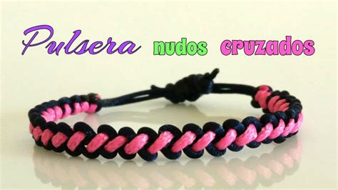 Pulsera De CordÓn Con Nudo Cruzadofácil Y Paso A Paso Youtube