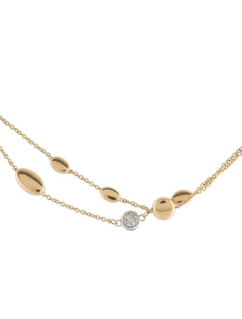 Roberto Coin K Diamond Station Necklace K Yellow Gold Station