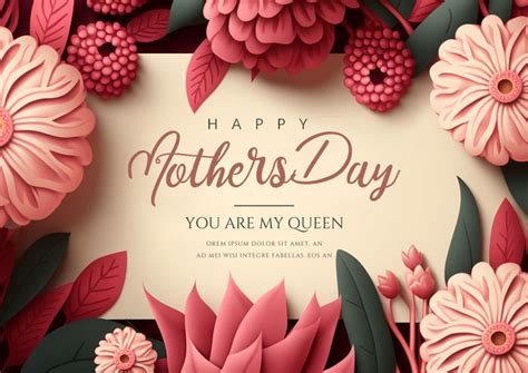 Mother S Day Greeting Card With Flowers