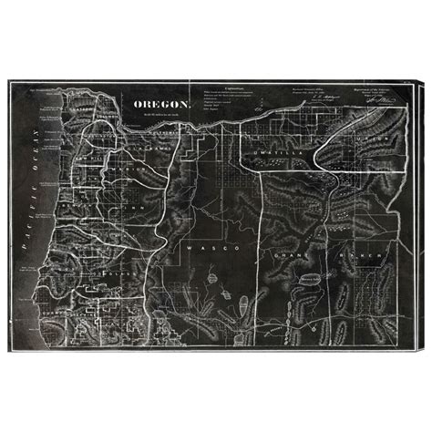 Wynwood Studio Maps And Flags Wall Art Canvas Prints Map Of Oregon