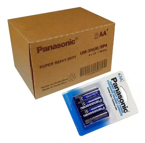 Caja De Pilas Bater As Panasonic Aa Paquetes Original