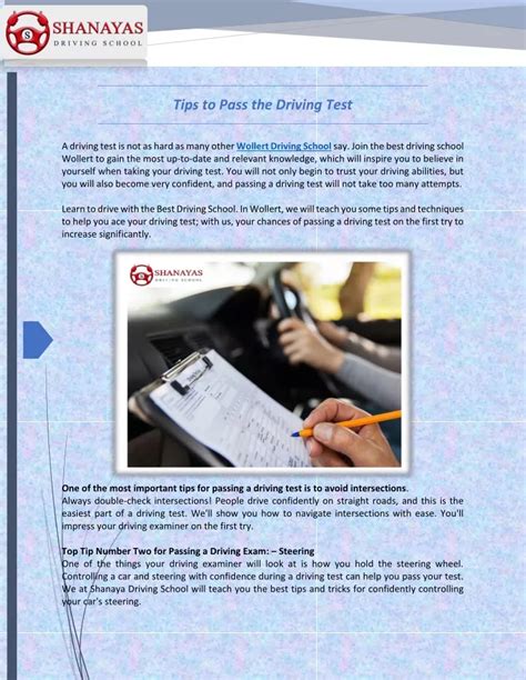 Ppt Tips To Pass The Driving Test Powerpoint Presentation Free Download Id11163853