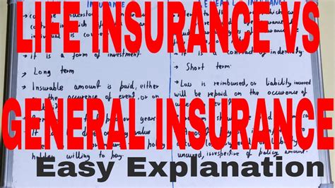 Life Insurance Vs General Insurancedifference Between Life Insurance