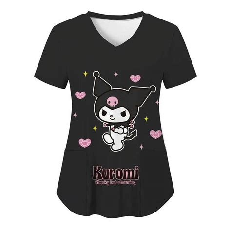 Hello Kitty Sanrio Kuromi V Neck Nurse Uniform Y2k Cartoon Hospital 3d