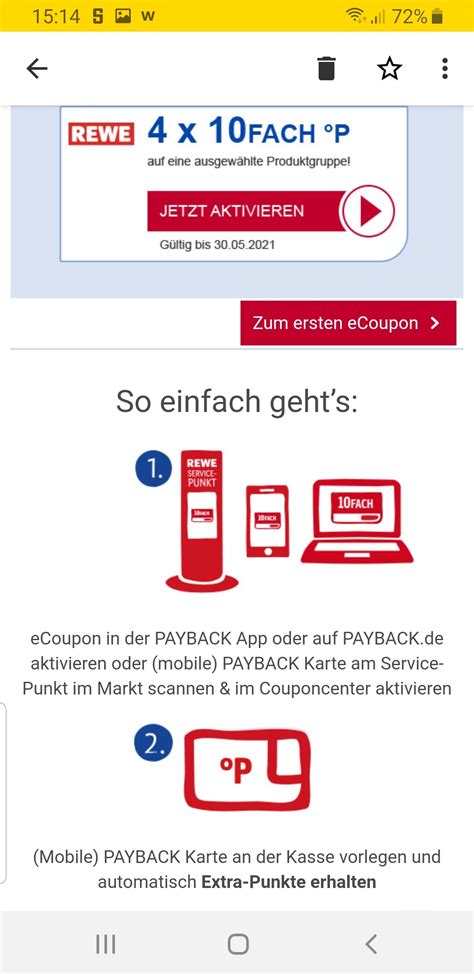 X Fach Punkten Bei Rewe Mit Payback Coupons Bis