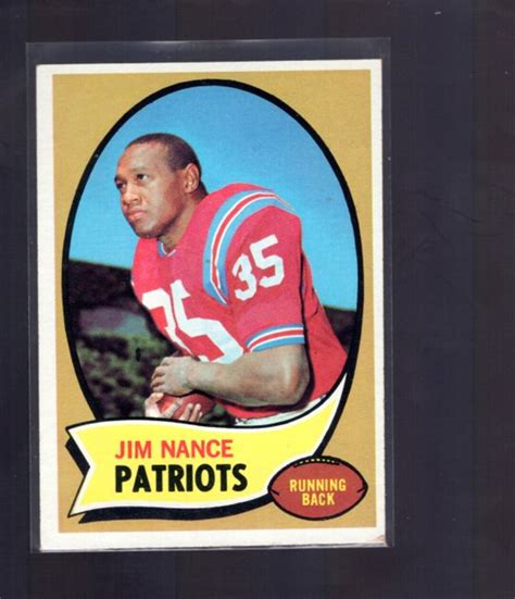 Jim Nance Topps Football Card New England Patriots Etsy