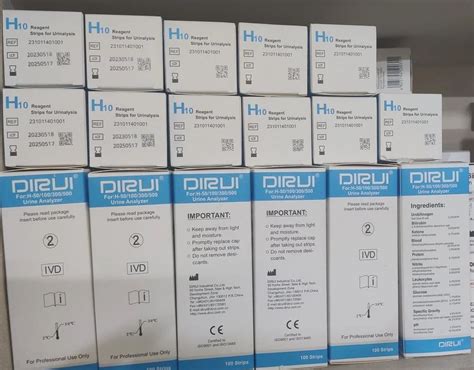 Urine Strips Dirui H10 100T, For Clinical, Parameter Urinalysis: 10 ...