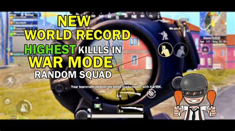 New World Record Highest Kills War Mode PUBG Mobile YouTube