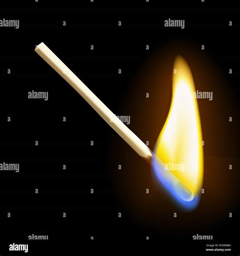 La Combustion De La Flamme D Allumette R Aliste Avec La Transparence