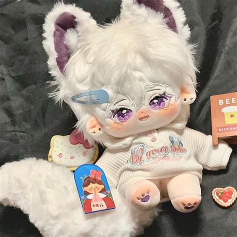 7 87inch Cotton Doll With Long Ears Magnetic Big Tail Naked Baby Plush Doll Matching Clothes