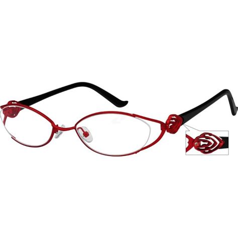 Red Oval Glasses 718618 Zenni Optical Eyeglasses Popular Eyeglass