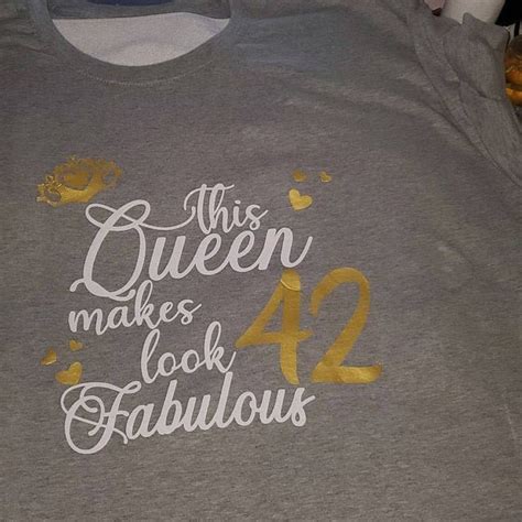 42nd Birthday Svg This Queen Makes 42 Look Fabulous Svg Etsy