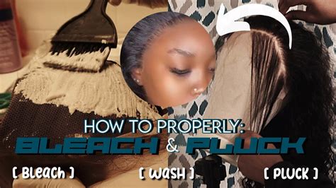 HOW TO PROPERLY BLEACH AND PLUCK YOUR WIG CamyraVictoria YouTube