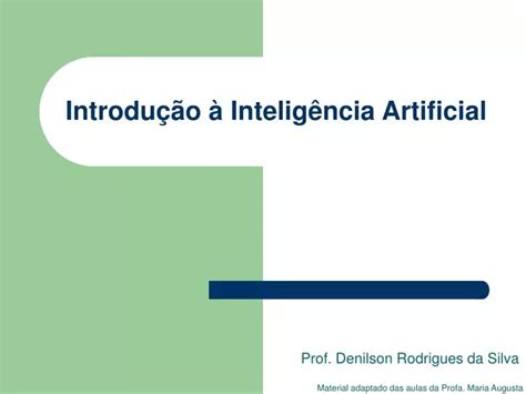 Ppt Introdu O Intelig Ncia Artificial Powerpoint Presentation Id