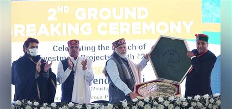 Pm Inaugurates Lays Foundation Stone Of Hydropower Projects In Mandi