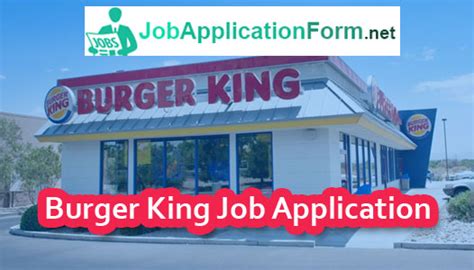 Burger King Job Application Form Apply Online Careers Job